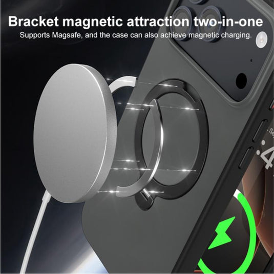 Apple iPhone 17 Pro - Contrast Color Rotation Holder Magsafe Phone Case