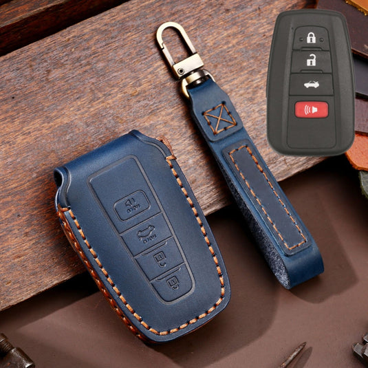 Toyota Handcrafted Genuine Leather Car Key Fob Protective Case Cover For Camry, C-HR, Corolla, RAV4, Avalon, Land Cruiser, Prado, Prius - Polar Tech Australia