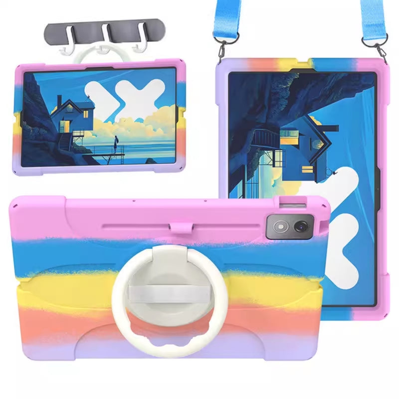 Chargez l&#39;image dans la visionneuse de la galerie, Lenovo Idea Tab Pro 12.7&quot; 2025 (TB373FU/TB375FC) - Soft Silicone 360° Rotating Wristband Stand Shockproof Case - Polar Tech Australia
