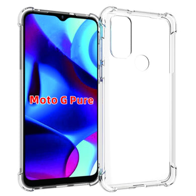 Motorola Moto G Pure - AirPillow Cushion Transparent Soft Clear TPU Four Corners Protective Case - Polar Tech Australia