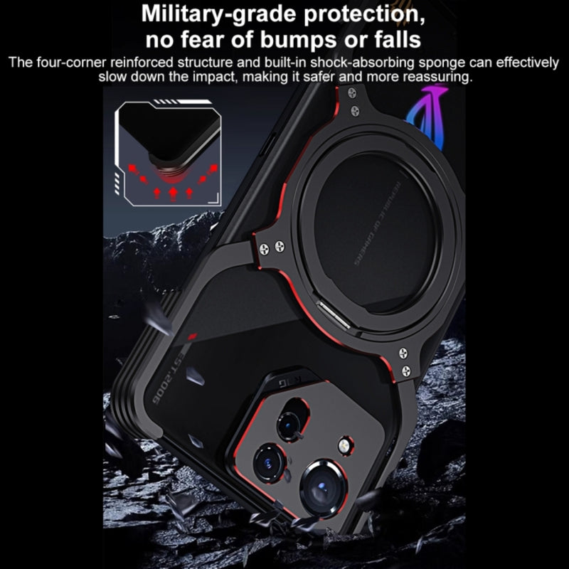 Cargue la imagen en el visor de la galería, Asus ROG Phone 9 / 9 Pro - Mechanical Arm Borderless MagSafe Holder Metal Phone Case - Polar Tech Australia
