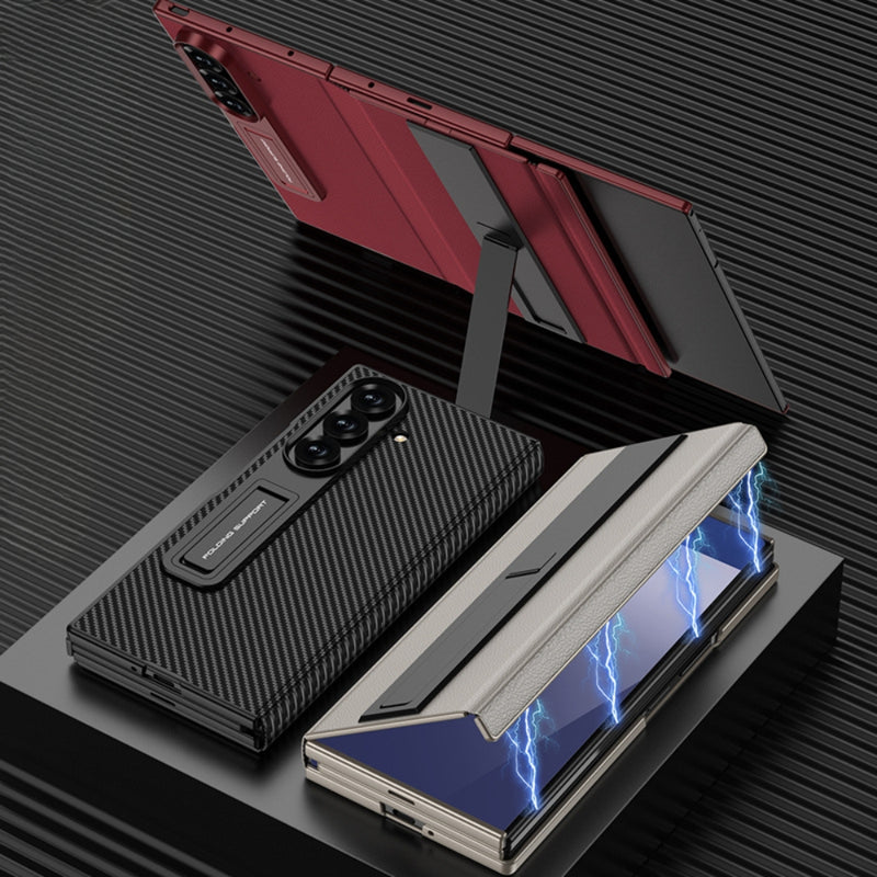 Chargez l&#39;image dans la visionneuse de la galerie, Samsung Galaxy Z TriFold - Business Flip Leather Cover with Integrated Screen Protector and Stand
