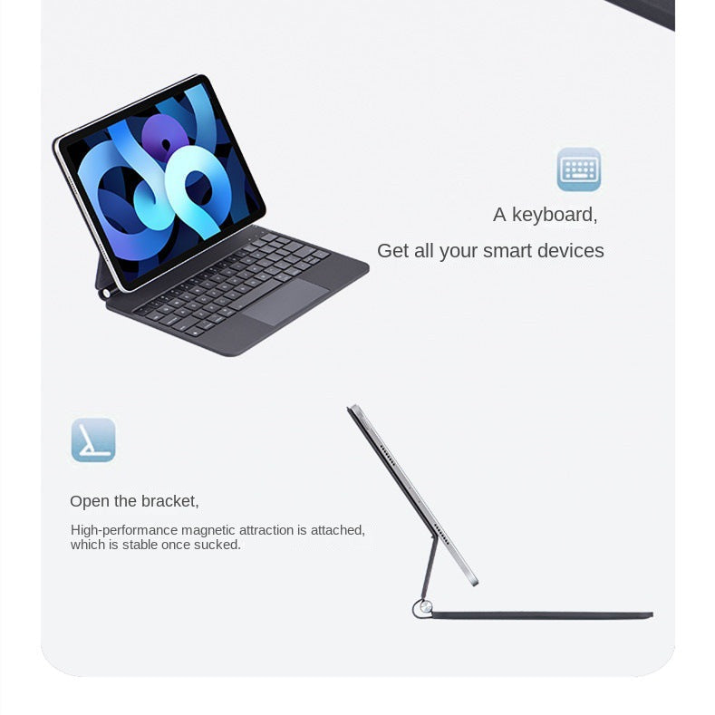 Cargue la imagen en el visor de la galería, [With Touchpad][Magic Keybord] Apple iPad Pro 11&quot; (1st/2nd/3rd/4th Gen 2018/2020/2021/2022) ipad Air 10.9&quot; 4/5th Gen (2020/2022) iPad Air 11&#39;&#39; 6th Gen (2024) - Precision Multi-Touch Trackpad Magnetic Smart Wireless Keyboard Case With Backlit Keys - Polar Tech Australia
