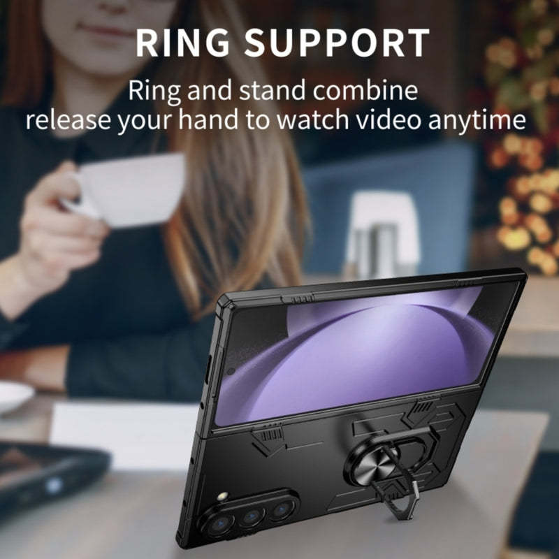 Chargez l&#39;image dans la visionneuse de la galerie, Samsung Galaxy Z Fold 6 (SM-F956) - Shockproof Magnetic Ring Kickstand Case
