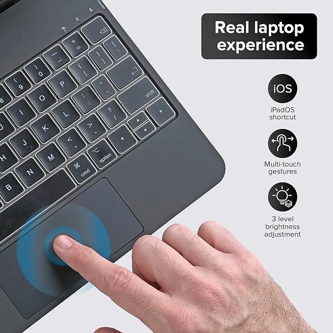 Cargue la imagen en el visor de la galería, [With Touchpad][Magic Keybord] Apple iPad Pro 11&quot; (1st/2nd/3rd/4th Gen 2018/2020/2021/2022) ipad Air 10.9&quot; 4/5th Gen (2020/2022) iPad Air 11&#39;&#39; 6th Gen (2024) - Precision Multi-Touch Trackpad Magnetic Smart Wireless Keyboard Case With Backlit Keys - Polar Tech Australia
