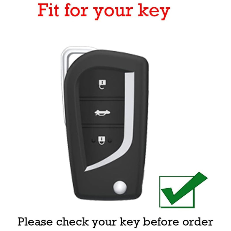 Load image into Gallery viewer, Toyota Handcrafted Genuine Leather Folding Car Key Fob Protective Case Cover For RAV4, Avalon, Avensis, Aygo, Camry, Corolla - Polar Tech Australia
