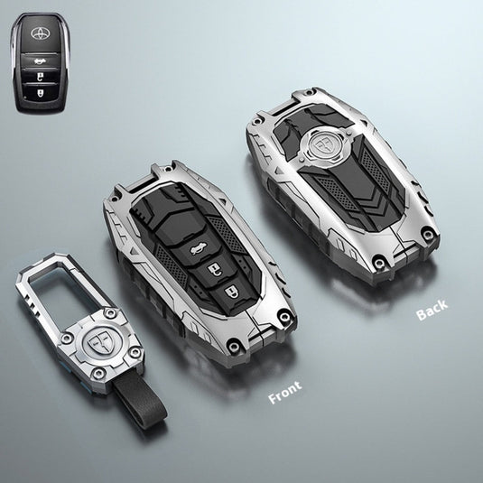 Toyota Heavy-Duty Mecha Car Key Fob Case Cover For Venza, RAV4 Prime, Land Cruiser, Fortuner, Grand Highlander, Corolla Cross, Hilux - Polar Tech Australia