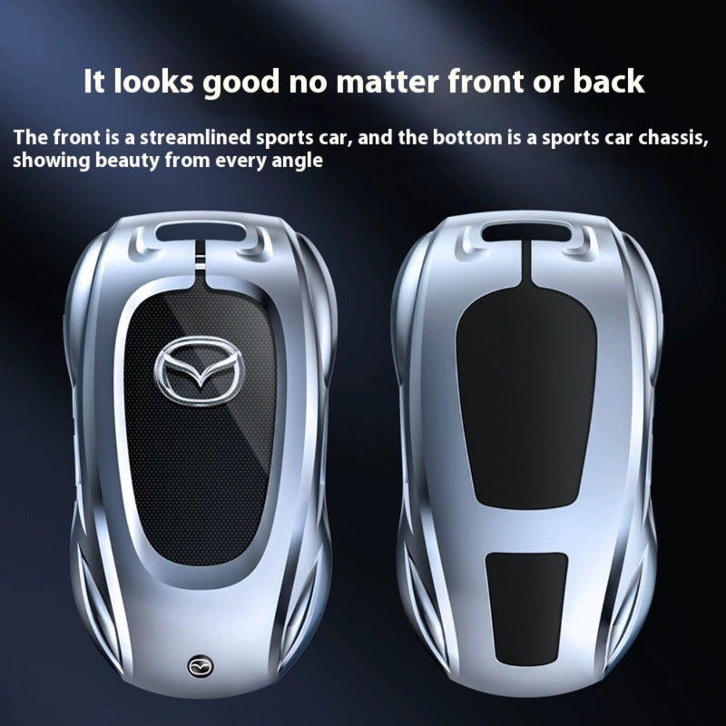 Load image into Gallery viewer, Mazda Stylish Metal Car Key Fob Case Cover For CX-5, CX-3, CX-30, CX-8, MX-5, Mazda3,6
