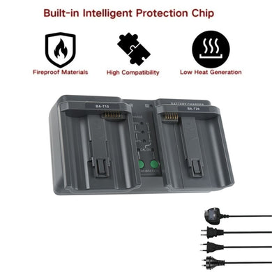 [12.6V/1.2A][Eight-shaped plug] Nikon D4 D4S D5 D6 D850 - Dual Camera Charger Power Supply Adapter - Polar Tech Australia