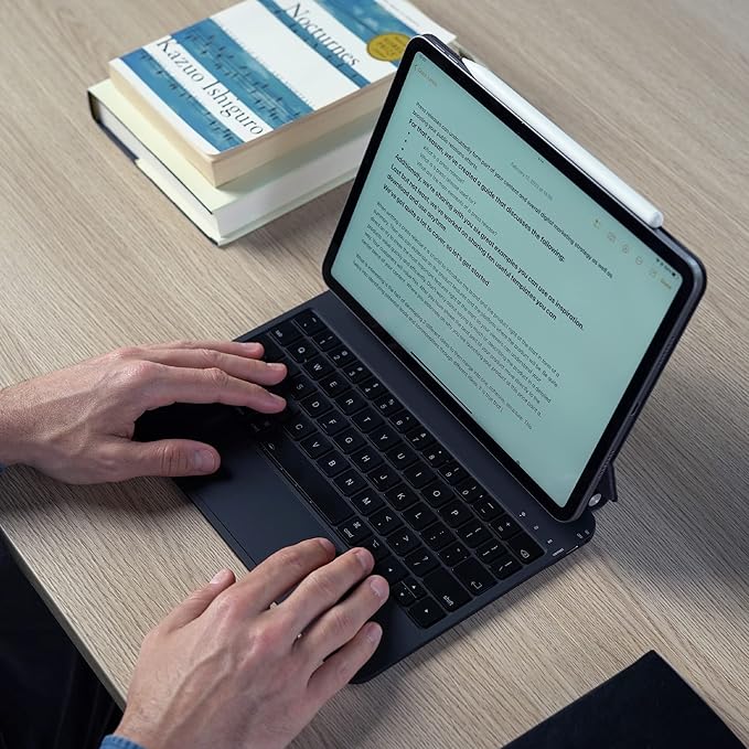 Cargue la imagen en el visor de la galería, [With Touchpad][Magic Keybord] Apple iPad Pro 11&quot; (1st/2nd/3rd/4th Gen 2018/2020/2021/2022) ipad Air 10.9&quot; 4/5th Gen (2020/2022) iPad Air 11&#39;&#39; 6th Gen (2024) - Precision Multi-Touch Trackpad Magnetic Smart Wireless Keyboard Case With Backlit Keys - Polar Tech Australia
