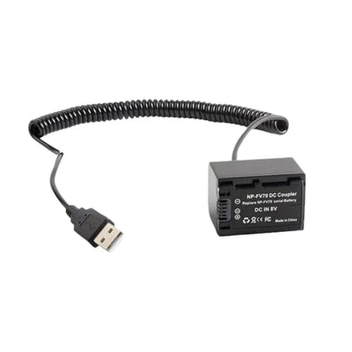 [NP-FV70][USB] Sony AX700 AX60 HDR-CX680 PJ675 - Cameras Spring Cable Dummy Battery - Polar Tech Australia