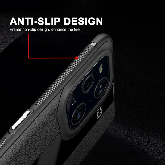 OPPO Find X5/Pro - Luxurious Litchi-Texture Silicone Protective Case - Polar Tech Australia