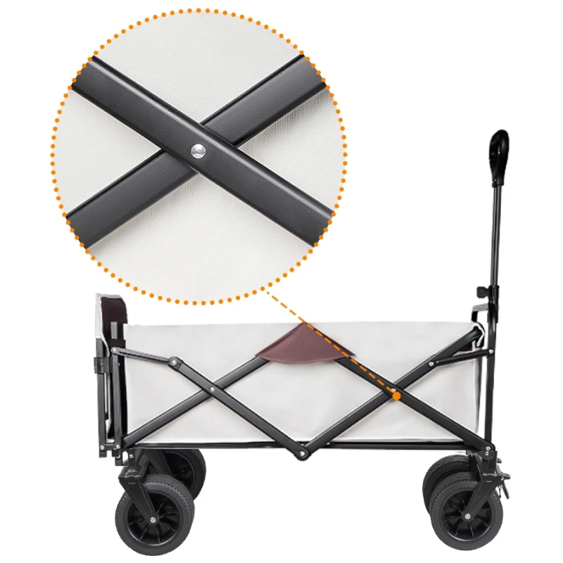 Chargez l&#39;image dans la visionneuse de la galerie, Extender Folding Cart Outdoor Extra Long Utility Large Capacity Wagon Cart Camping Picnic Trolley Beach Collapse Folding Cart - Polar Tech Australia
