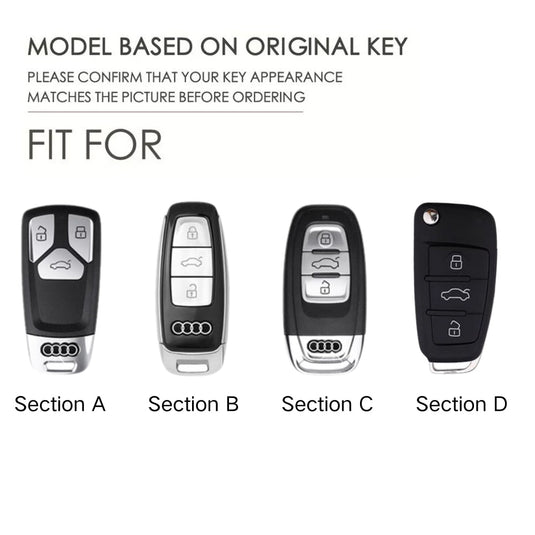Audi Stylish with Cool Shockproof Car Key Protective Fob Case Cover For A3, A4, A5, A6, Q2, Q3, Q5, Q7, Q8, e-tron