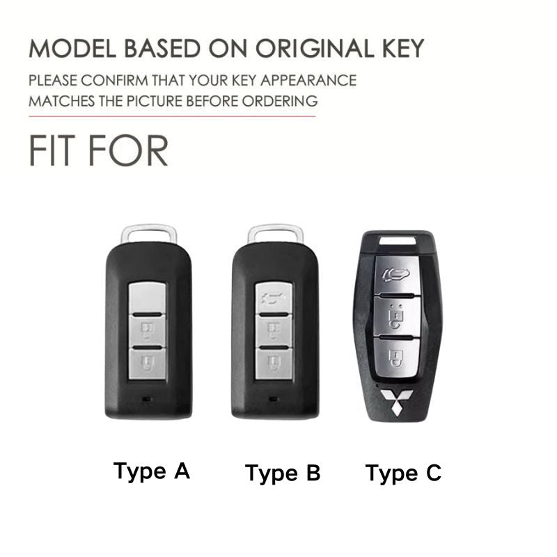 Chargez l&#39;image dans la visionneuse de la galerie, Mitsubishi Zinc Alloy + TPU Car Key Fob Case Cover For Outlander, ASX, Eclipse Cross, L200, Pajero, Triton, Lancer EX

