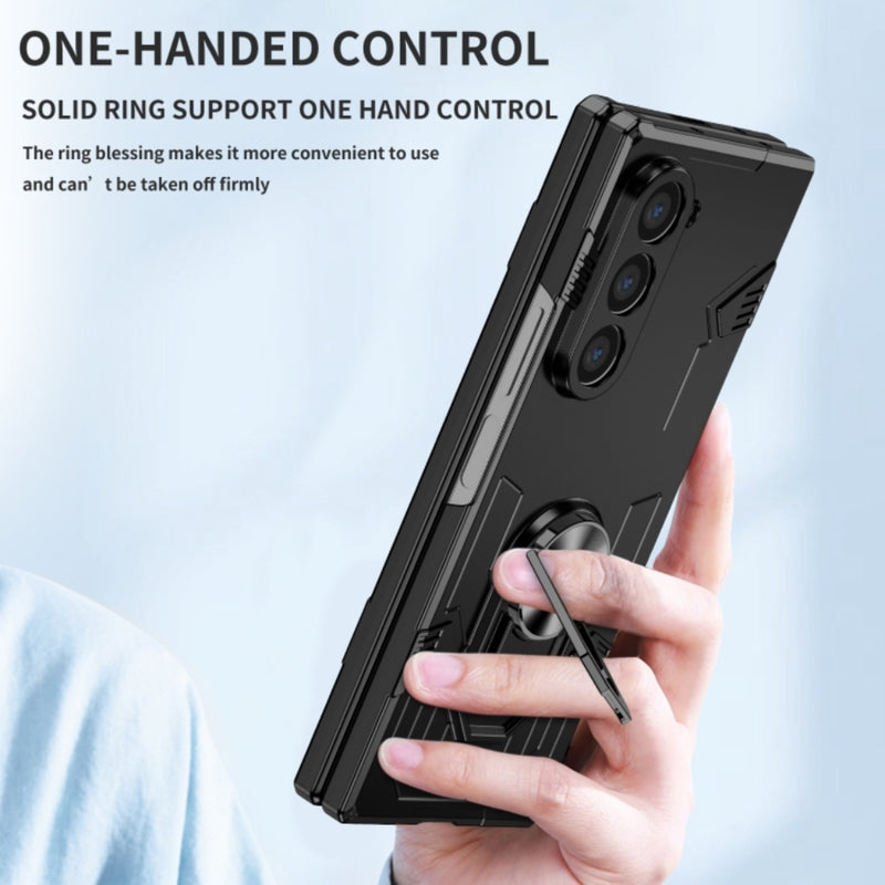 Chargez l&#39;image dans la visionneuse de la galerie, Samsung Galaxy Z Fold 6 (SM-F956) - Shockproof Magnetic Ring Kickstand Case
