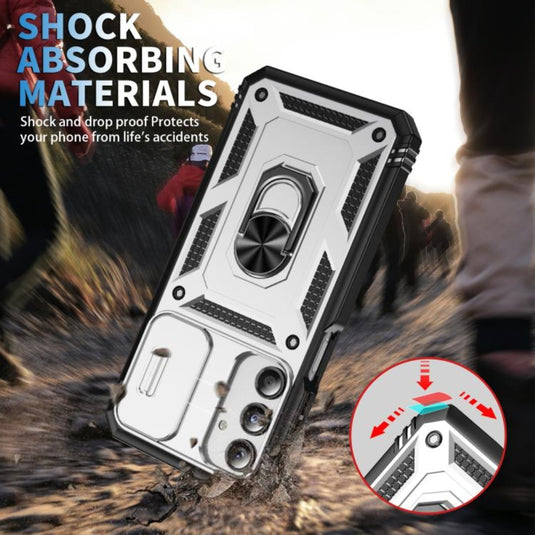 Samsung Galaxy A17 (SM-A176) - Sliding Camshield TPU + PC Phone Case with Holder