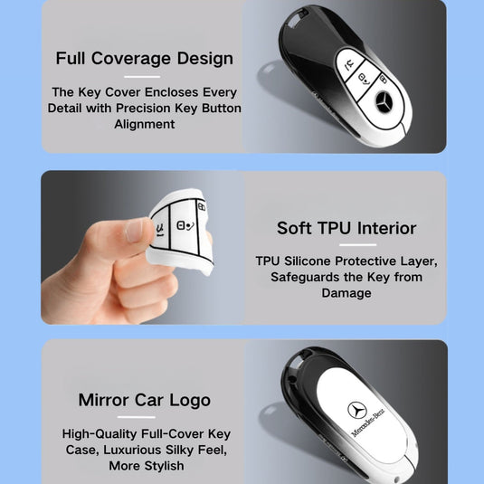 Mercedes Benz Stylish with Cool Shockproof Car Key Fob Protective Case Cover For Benz A, C, E, S, G-Class, GLA, GLB, GLC, GLE, GLS - Polar Tech Australia