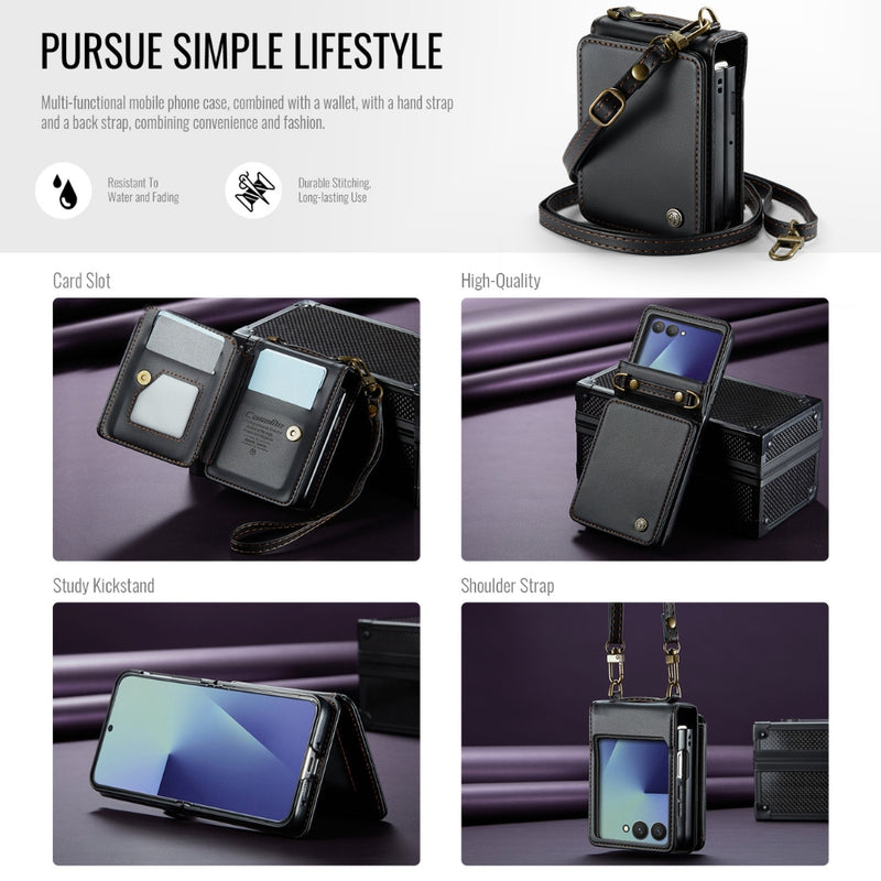 Cargue la imagen en el visor de la galería, Samsung Galaxy Z Flip7 5G - Card Slots Holder RFID Anti-theft Phone Case
