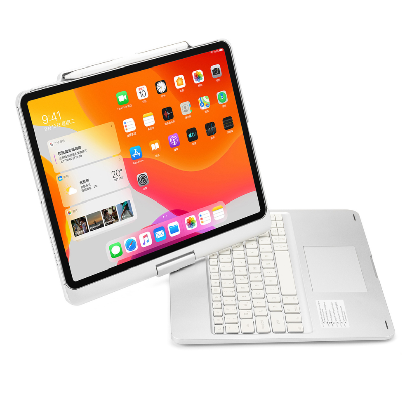 Chargez l&#39;image dans la visionneuse de la galerie, Apple iPad Air 4/5 10.9&#39;&#39; 4th Gen (2020/2022) 360° Rotating Wireless Touchpad Keyboard Flip Cover Case
