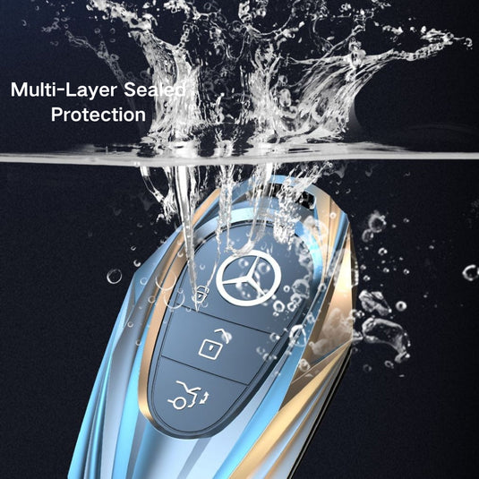 Mercedes Benz Mecha Style Zinc Alloy Car Key Fob Case Cover For Benz A, B, C, E, S, G-Class, GLA, GLB, GLC, GLE, GLS, CLA, CLS, EQC - Polar Tech Australia