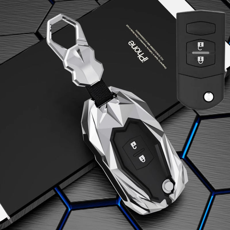 Load image into Gallery viewer, Mazda Zinc Alloy Car Key Fob Cover Case Remote For Mazda 2, 3, 5, 6, CX-3, CX-5, CX-7, CX-9
