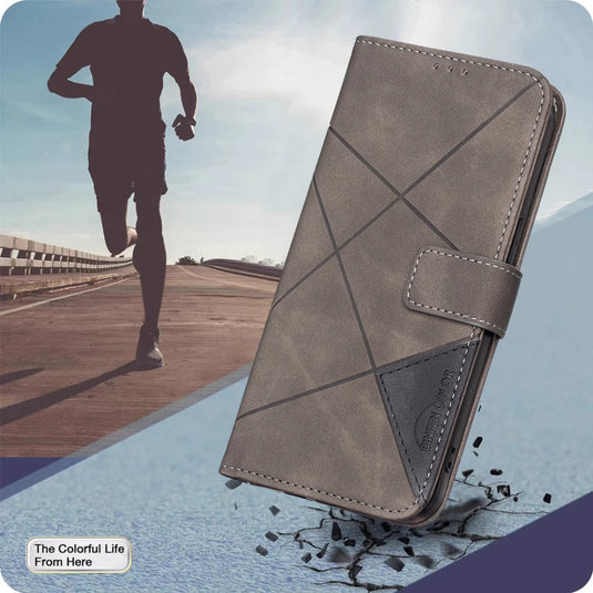 Apple iPhone 17 - Rhombus Texture Magnetic Leather Phone Case
