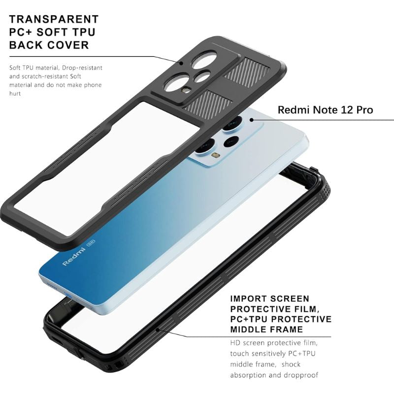 Chargez l&#39;image dans la visionneuse de la galerie, [Mars Series] Xiaomi Redmi Note 12 Pro 5G - Shellbox Full Covered Waterproof Heavy Duty Tough Armor Case - Polar Tech Australia
