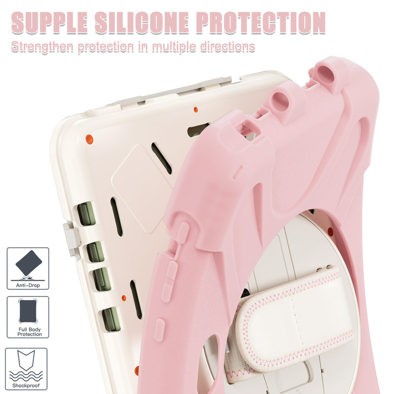 Chargez l&#39;image dans la visionneuse de la galerie, Samsung Galaxy Tab Active Pro / Active 4 Pro / Active 5 Pro Series - Heavy Duty 360 Degree Rotate Stand Hand Strap Case With Shoulder Strap - Polar Tech Australia
