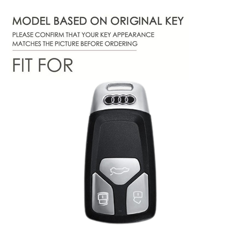 Chargez l&#39;image dans la visionneuse de la galerie, Audi Alcantara Remote Car Key Fob Case Cover For A4, A5, A6, Q5, Q7, S4, S5, S7
