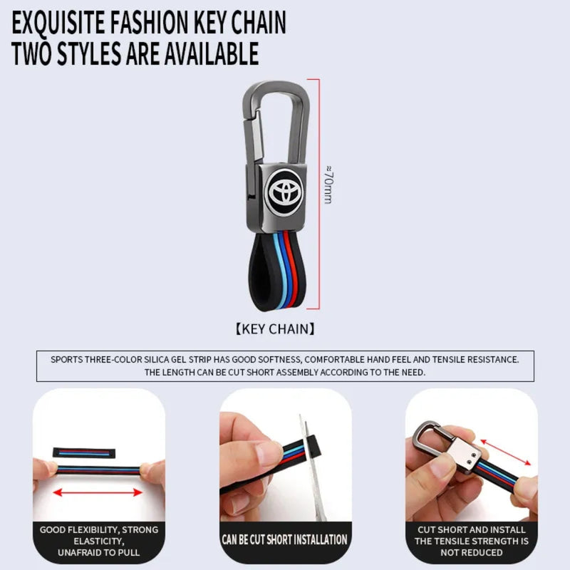 Load image into Gallery viewer, Toyota Foldable Style Metal Shell &amp; Soft Silicone Full Protection Car Key Fob Case Cover For Camry RAV4 Highlander Avalon C-HR Prius Corolla - Polar Tech Australia
