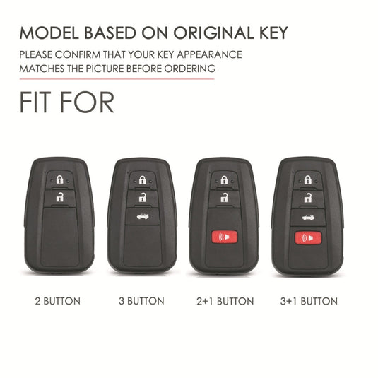 Toyota Handcrafted Genuine Leather Car Key Fob Protective Case Cover For Camry, C-HR, Corolla, RAV4, Avalon, Land Cruiser, Prado, Prius - Polar Tech Australia