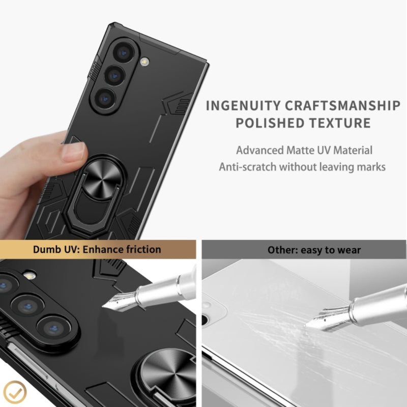Chargez l&#39;image dans la visionneuse de la galerie, Samsung Galaxy Z Fold 6 (SM-F956) - Shockproof Magnetic Ring Kickstand Case

