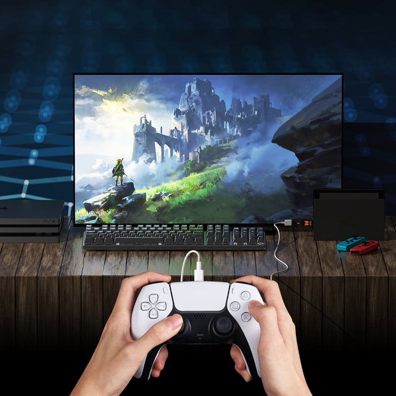 Cargue la imagen en el visor de la galería, Nintendo Switch/PS5/PS4/PC R90 Wired Gamepads Converter Adapter - Polar Tech Australia
