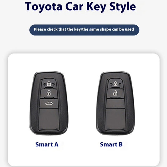 Toyota Zinc Alloy Leather Car Key Fob Case Cover For Camry, C-HR, Corolla, RAV4, Avalon, Land Cruiser, Prado, Prius - Polar Tech Australia