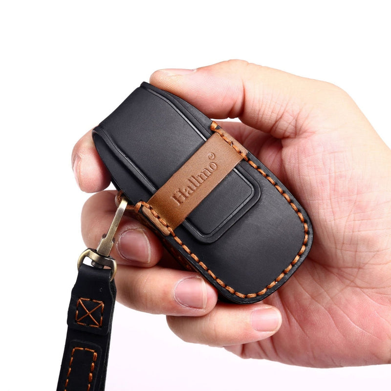 Load image into Gallery viewer, Mercedes Benz Handcrafted Genuine Leather Car Key Fob Protective Cover Case For Benz E-Class - Polar Tech Australia
