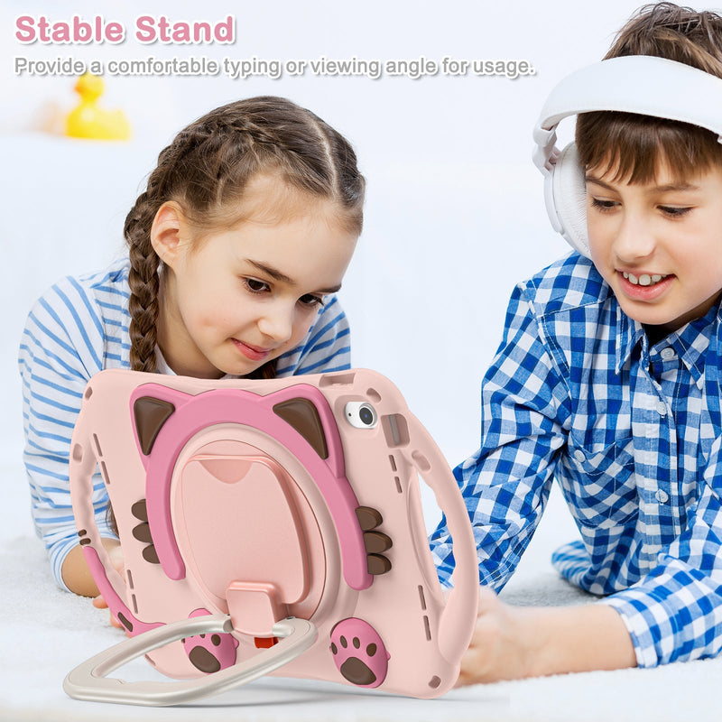 Chargez l&#39;image dans la visionneuse de la galerie, Apple iPad Mini 1/2/3/4/5 EVA Kid Friendly Cat Style Heavy Duty Case with Handle Stand Ring - Polar Tech Australia
