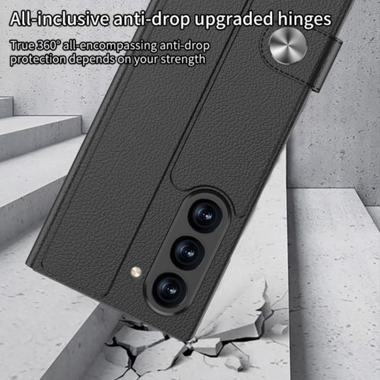 Samsung Galaxy Z Fold7 5G - GKK Integrated Flip Leather Phone Case