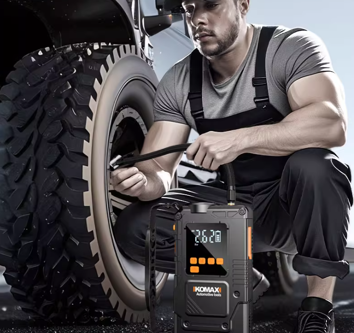 Load image into Gallery viewer, 4 in 1 Komax Super Energy Portable Car Wireless Jump Starter &amp; LED Light &amp; Air Pump
