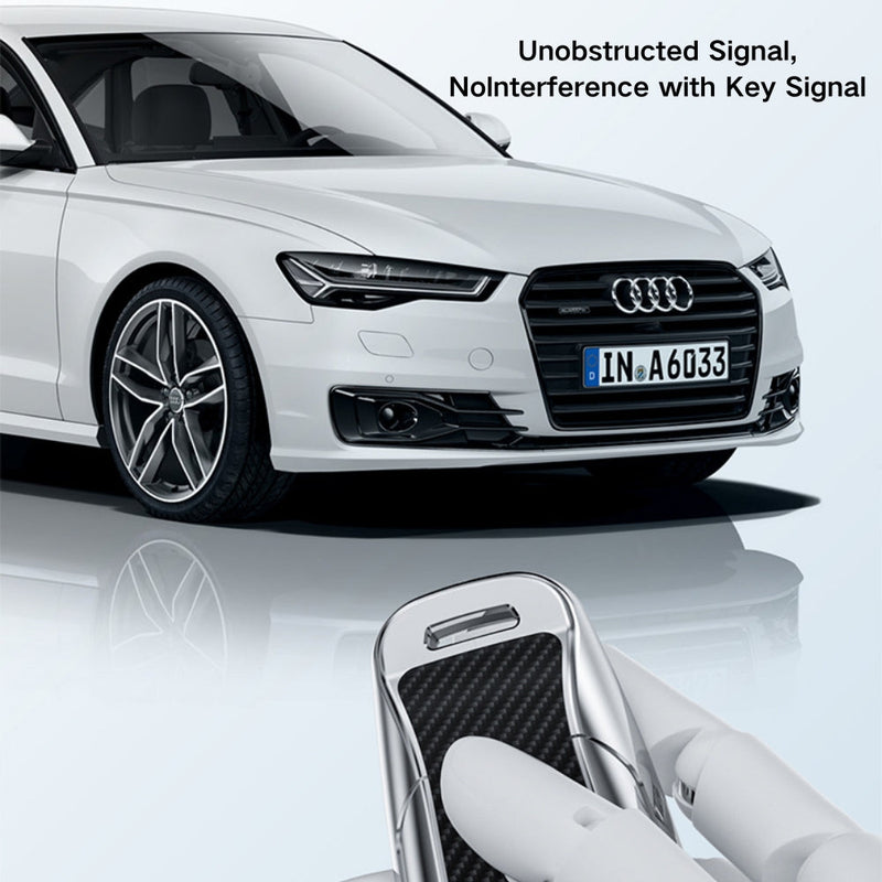 Chargez l&#39;image dans la visionneuse de la galerie, Audi Zinc Alloy + Carbon Fiber Texture Car Key Fob Case Cover For A3, A4, A5, A6, Q2, Q3, Q5, Q7, Q8, e-tron
