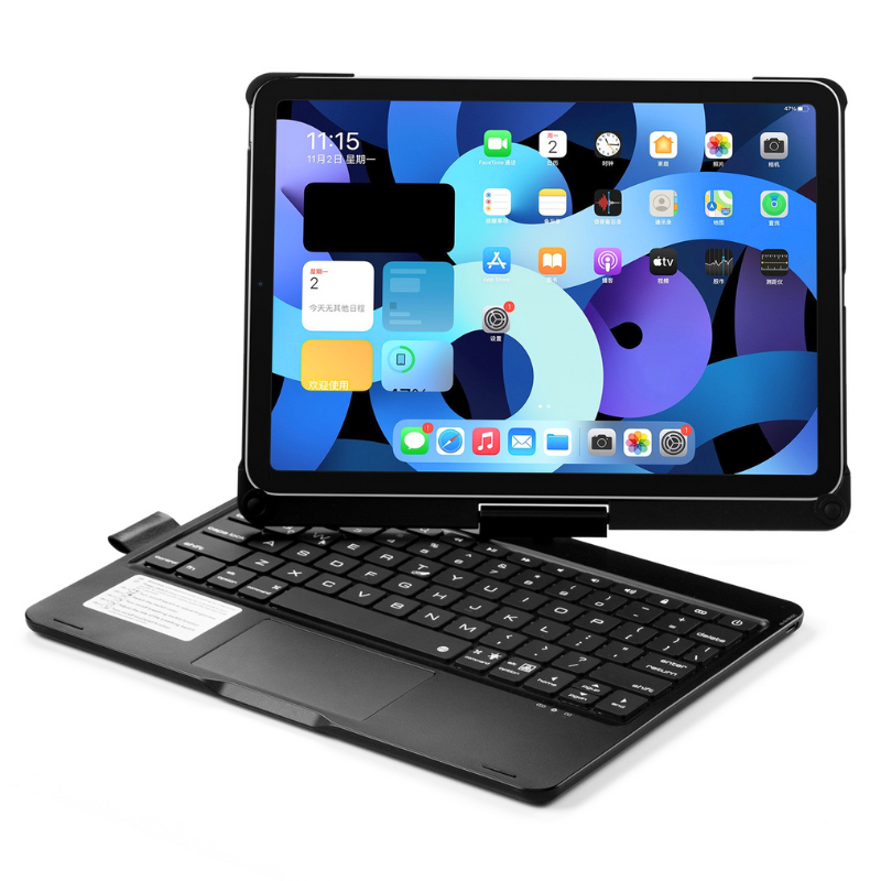 Chargez l&#39;image dans la visionneuse de la galerie, Apple iPad Air 4/5 10.9&#39;&#39; 4th Gen (2020/2022) 360° Rotating Wireless Touchpad Keyboard Flip Cover Case

