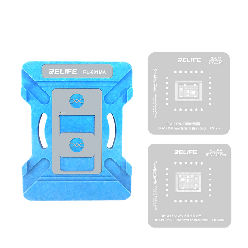 Load image into Gallery viewer, [RL-601MA] Relife RL-601MA iPhone CPU Lower Layer Tin Planting Platform Set for iPhone 8 to 17Pro Max A11 to A19 Pro
