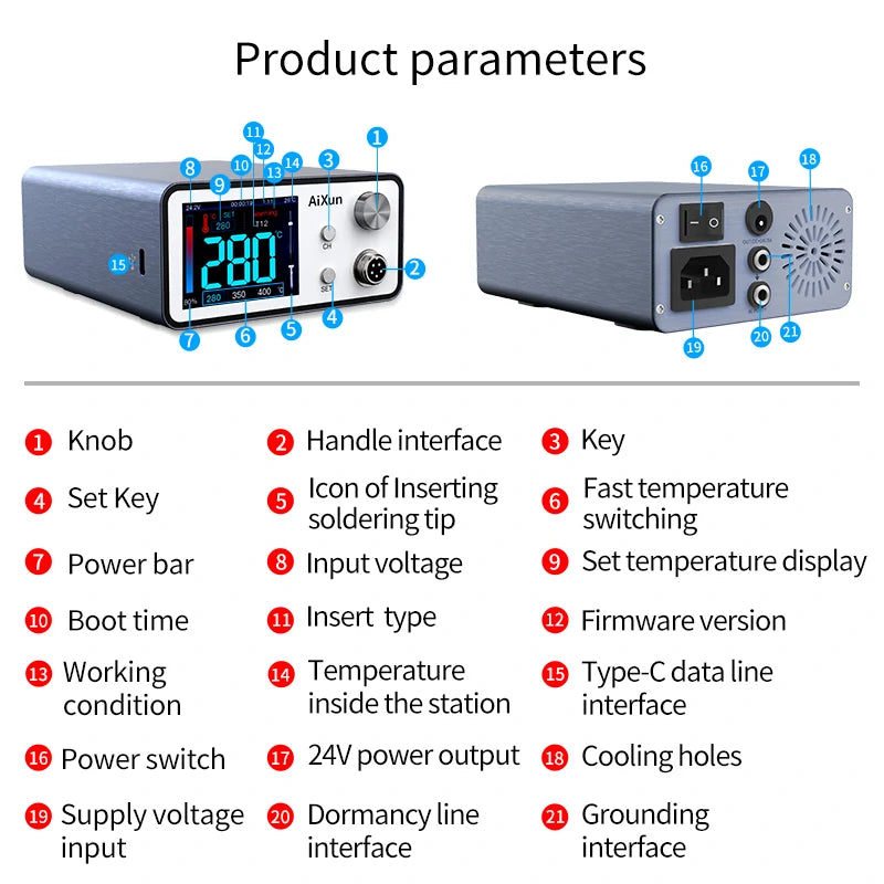 Load image into Gallery viewer, AiXun T3A 200W Temperature Controlled Quick Soldering Station – Precision, Speed, and Efficiency - Polar Tech Australia
