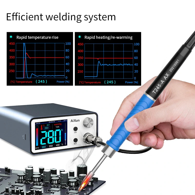 Load image into Gallery viewer, AiXun T3A 200W Temperature Controlled Quick Soldering Station – Precision, Speed, and Efficiency - Polar Tech Australia
