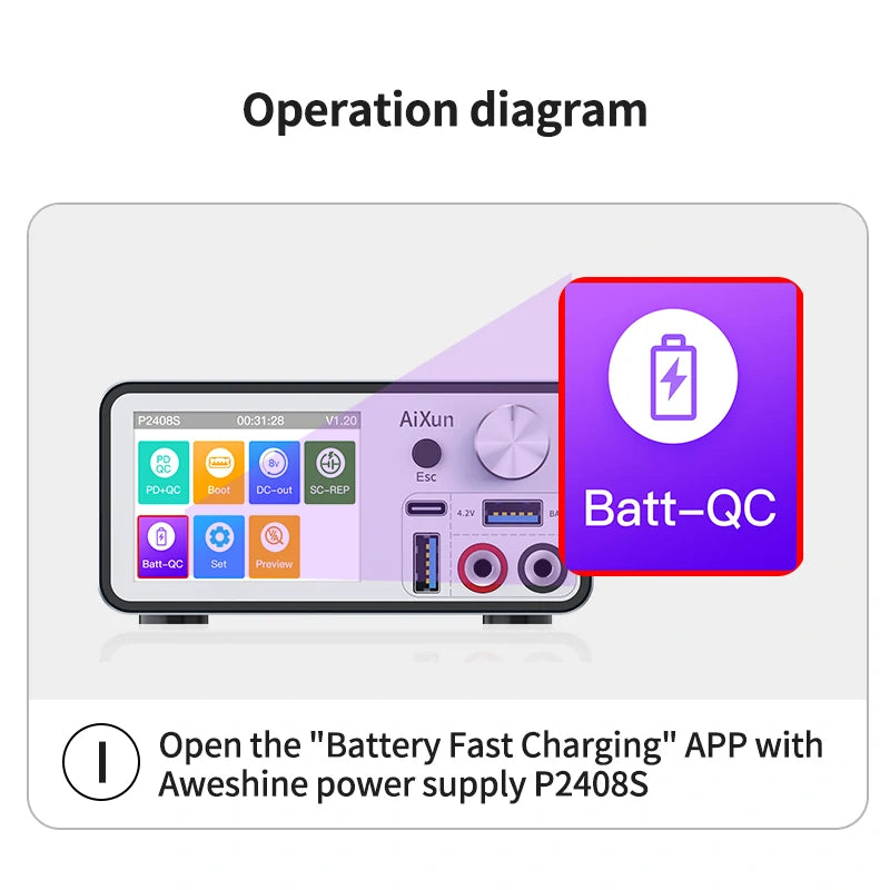 Load image into Gallery viewer, AiXun P2408S Battery Fast Charging Adaptor – Compatible with iPhone 6-13 Pro Max Series - Polar Tech Australia
