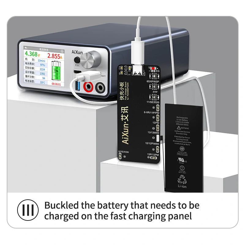 Load image into Gallery viewer, AiXun P2408S Battery Fast Charging Adaptor – Compatible with iPhone 6-13 Pro Max Series - Polar Tech Australia
