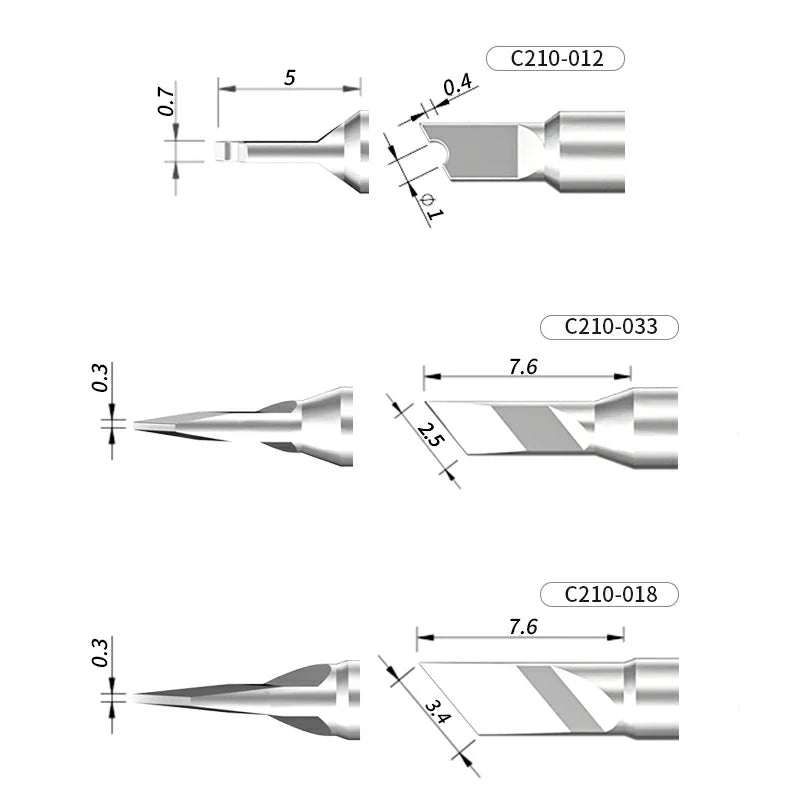 Cargue la imagen en el visor de la galería, AiXun C210 Customized Soldering Iron Tips – High-Performance Replacement for Precision Soldering - Polar Tech Australia
