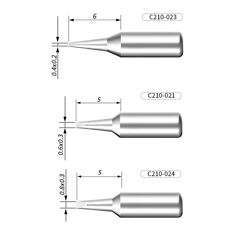 Cargue la imagen en el visor de la galería, AiXun C210 Customized Soldering Iron Tips – High-Performance Replacement for Precision Soldering - Polar Tech Australia
