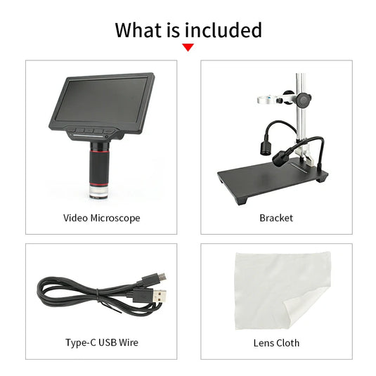 AiXun 7-Inch HD Digital Industrial Microscope – Perfect for BGA Rework & Precision Soldering - Polar Tech Australia