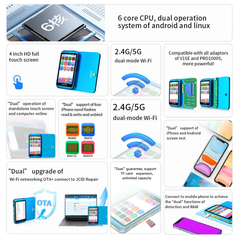 Load image into Gallery viewer, [V1S Pro] JCID Programmer Nand Read and Write Purple Screen Repair for iPhone 6-14PM- JCID - Polar Tech Australia
